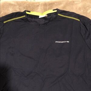 Porsche Black T-Shirt with Neon Green Accents